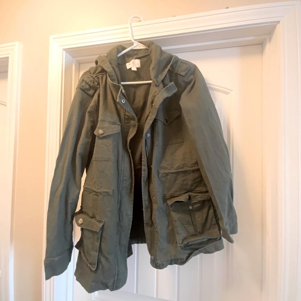 Market & Spruce Green Hooded Jacket